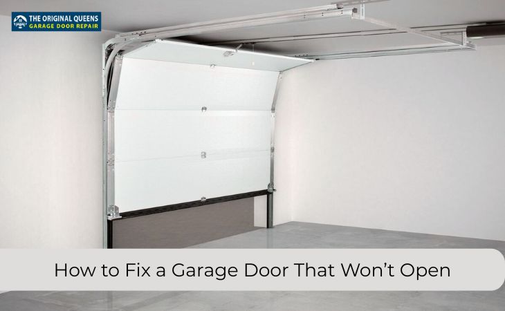 how to fix garage door that wont open