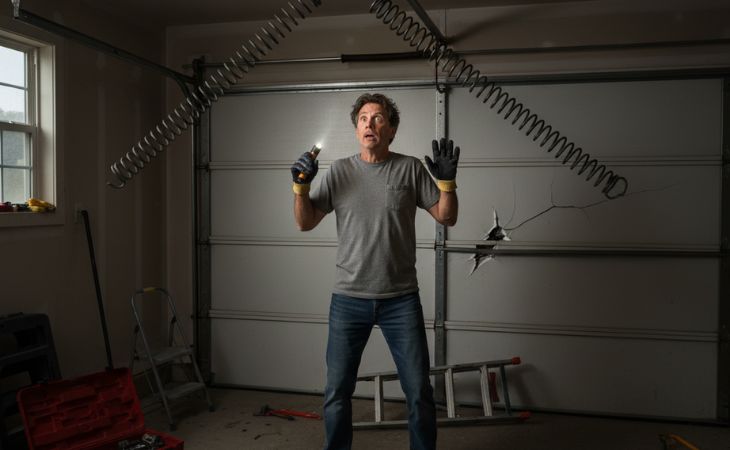 What to Do First in a Garage Spring Emergency