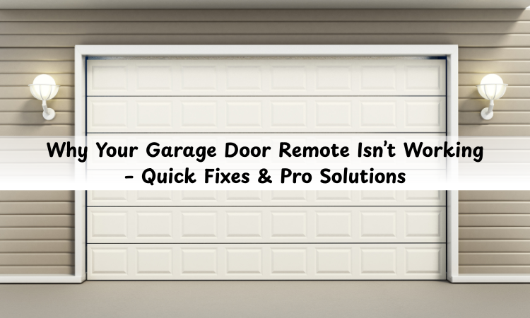 garage door remote isnt working