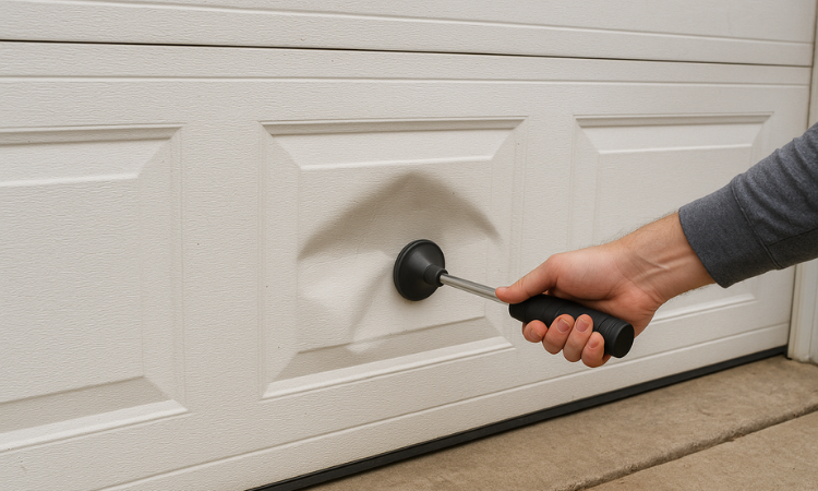 Dented Garage Door 