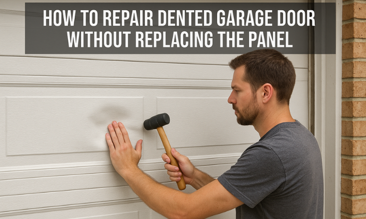repair dented garage door without replacing