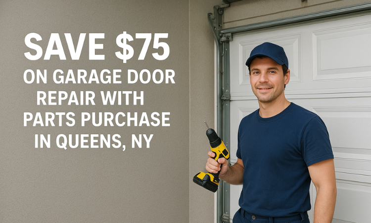 save 75 on garage door repair