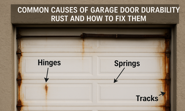 causes of garage door rust
