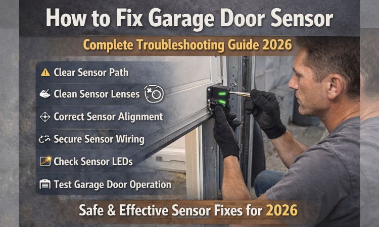 Learn how to fix garage door sensor problems with this step-by-step guide. Queens NY & nationwide solutions for alignment, cleaning, wiring issues, and sensor replacement. Save money with DIY repairs.