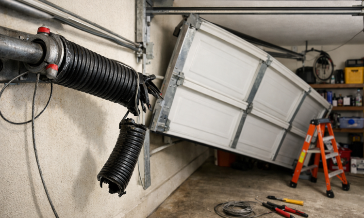 Garage Door Spring Snapped