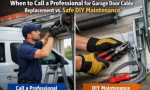 When to Call a Professional for Garage Door Cable Replacement vs. Safe DIY Maintenance