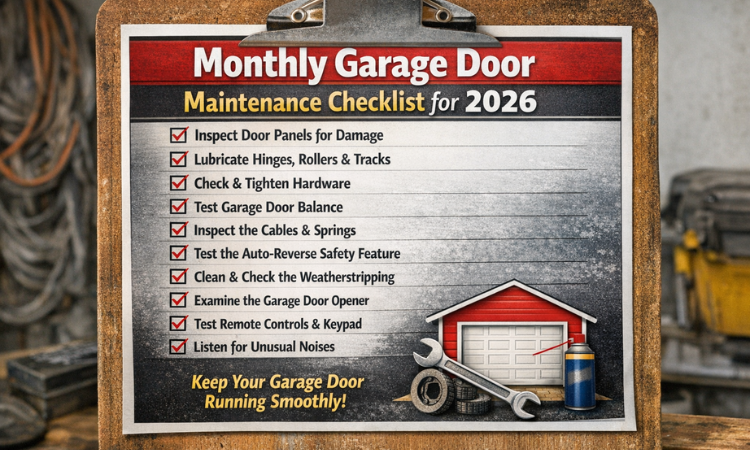 Monthly Garage Door Maintenance Checklist for 2026