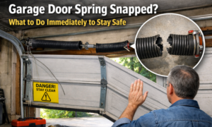 snapped garage door spring